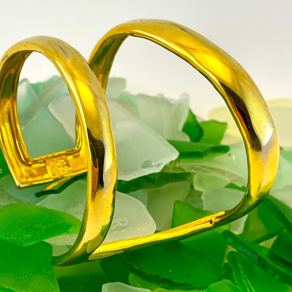 Vintage Alexis Bittar Gold Cuff Bracelet
